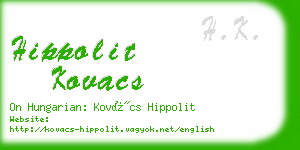 hippolit kovacs business card